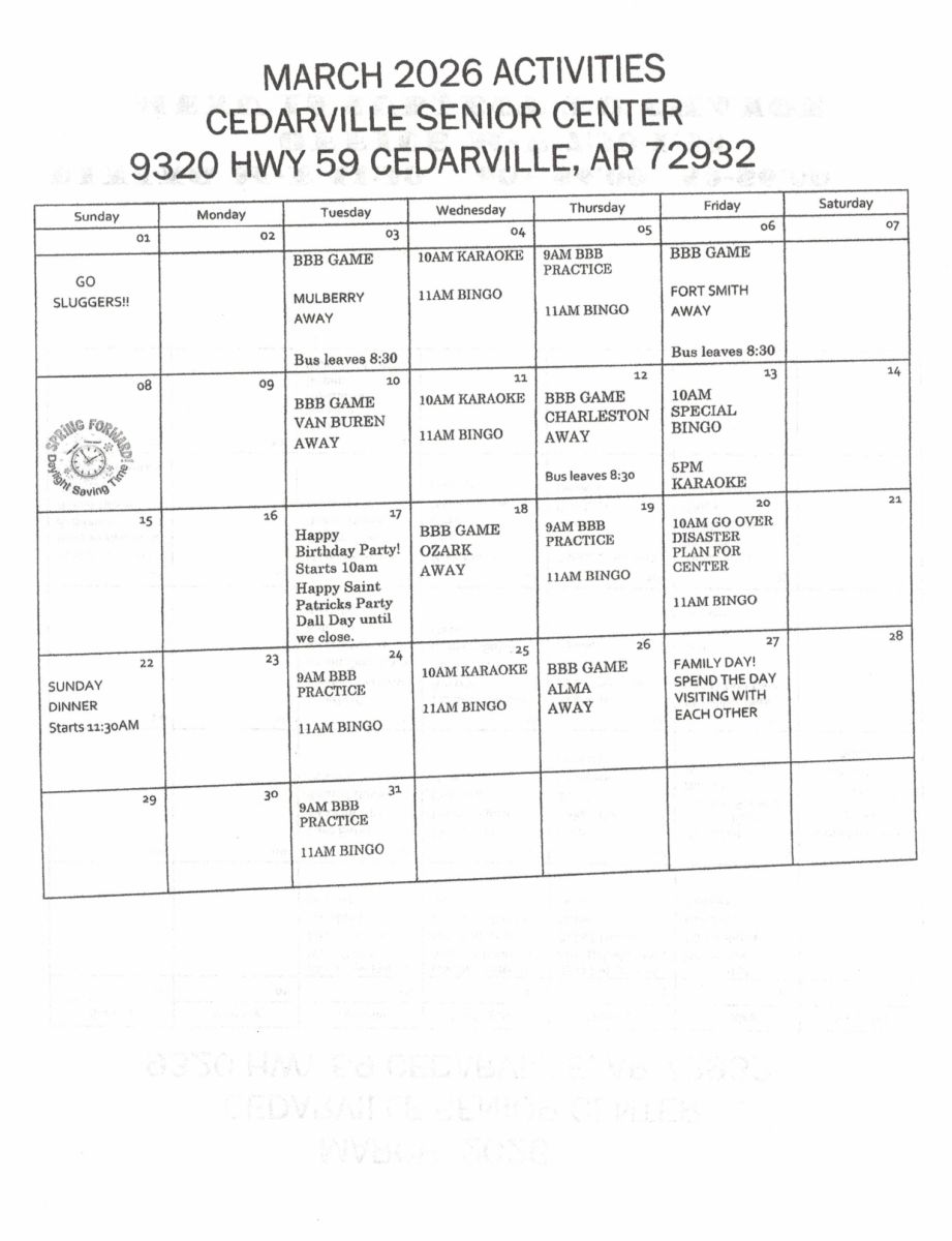 March 2026 Senior Center Activities